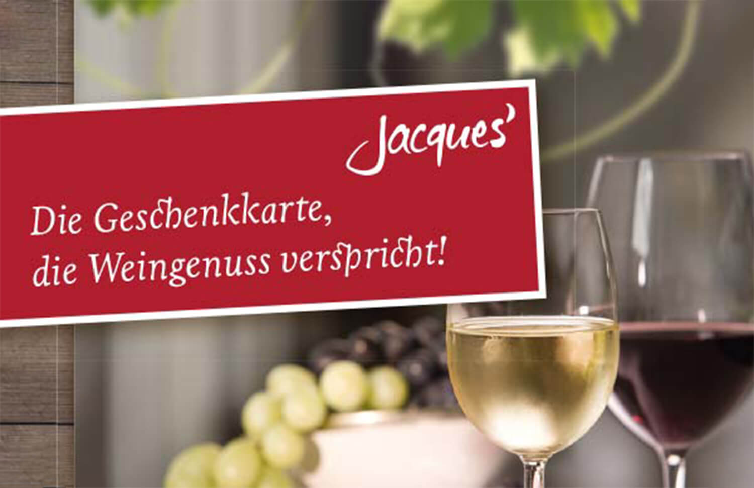 Jacques' WeinDepot Gutschein kaufen Weinfreude schenken
