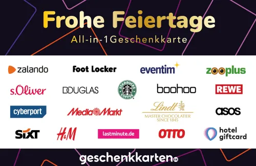 All-in-1 Frohe Festtage Geschenkkarte