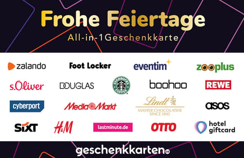 All-in-1 Frohe Festtage Geschenkkarte