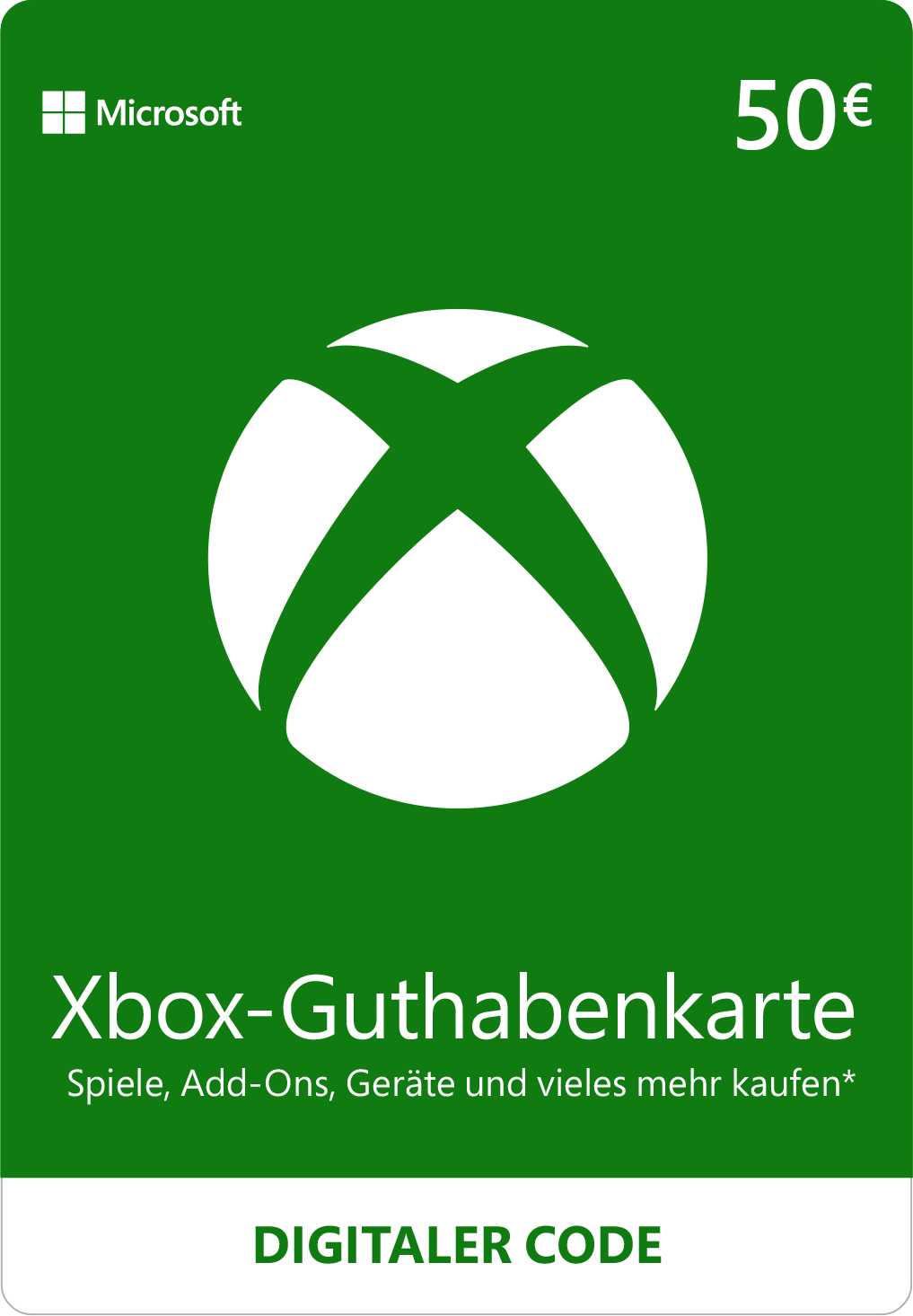 Xbox Live €50 Geschenkkarte