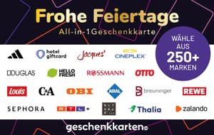 All-in-1 Frohe Festtage Geschenkkarte